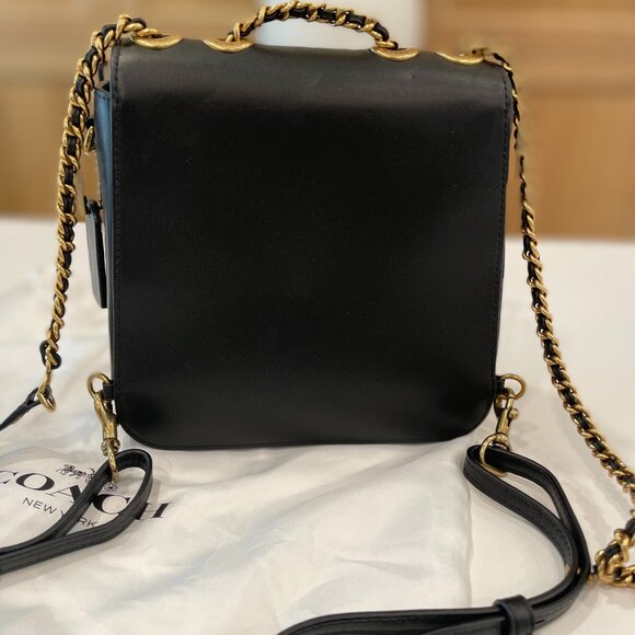 Coach Madison Convertible Backpack 18 in Black Leather - Picture 8 of 13